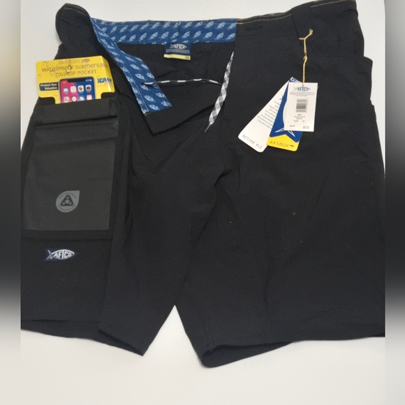 AFTCO Other - AFTCO Black Shorts with Blue Inner Waistband. M97 Overboard, Black